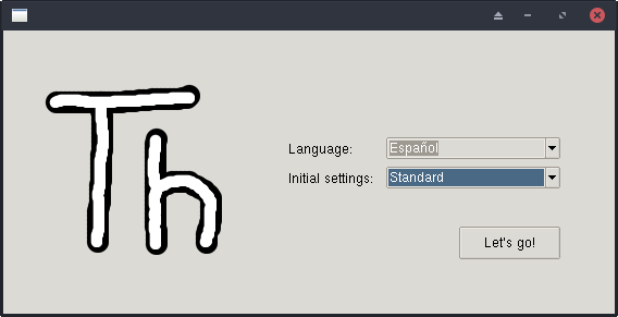 Vwntana inicial de configuración del IDE Thonny.